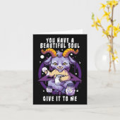 あなたは美しい魂サタンのバプホメハローを持っている カード (黄色い花)