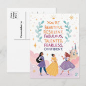 あなたは美しく恐れを知らないやる気を起こさせる引用文 ポストカード (正面/裏面)