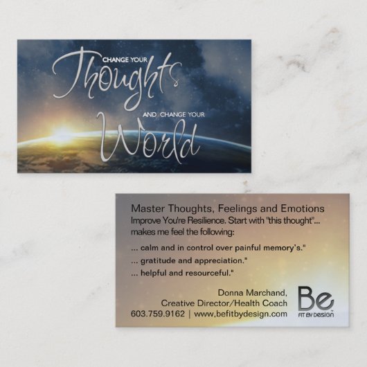 あなたは考えを変える…カードを強化する 名刺 (正面/裏面)