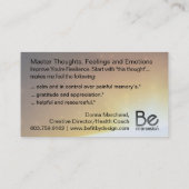 あなたは考えを変える…カードを強化する 名刺 (裏面)