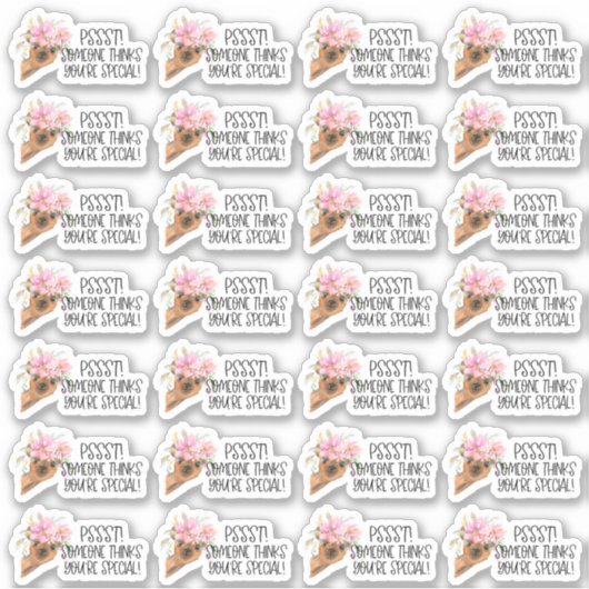 あなたは考え特別なギフトのメールかわいいラマ シール (正面)