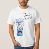 あなたは考え過反応おもしろいおたく化学 Tシャツ (正面)