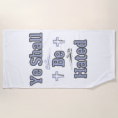 あなたは聖書の引用文を嫌われる ビーチタオル (正面)