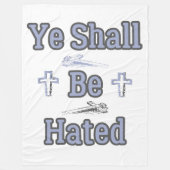 あなたは聖書の引用文を嫌われる フリースブランケット (正面)