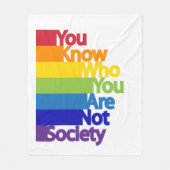 あなたは自分が社会ではない人を知っている フリースブランケット (正面)