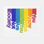 あなたは自分が社会ではない人を知っている フリースブランケット (正面(横))