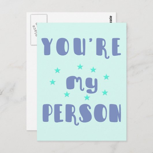 あなたは自分のおもしろいタイポグラフィロマンチック葉書 ポストカード (正面/裏面)