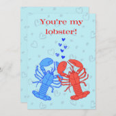 あなたは自分のロブスター編集可能記念日 シーズンカード (正面/裏面)