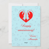 あなたは自分のロブスター編集可能記念日 シーズンカード (裏面)