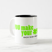 あなたは自分の運のグリーンシャムロックのカスタムを作る ツートーンマグカップ (正面左)