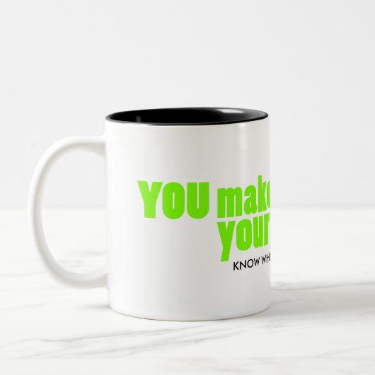 あなたは自分の運のグリーンシャムロックのカスタムを作る ツートーンマグカップ (左)