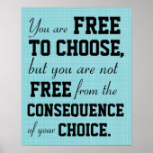 あなたは自由に引用文ポスターを選感動的択する ポスター (正面)