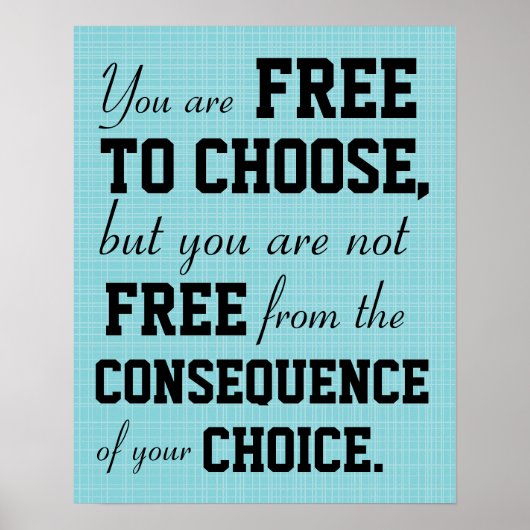 あなたは自由に引用文ポスターを選感動的択する ポスター (正面)