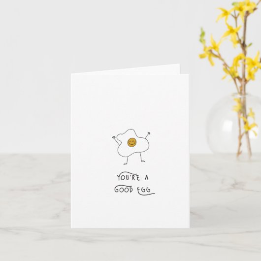 あなたは良い卵カード カード (黄色い花)