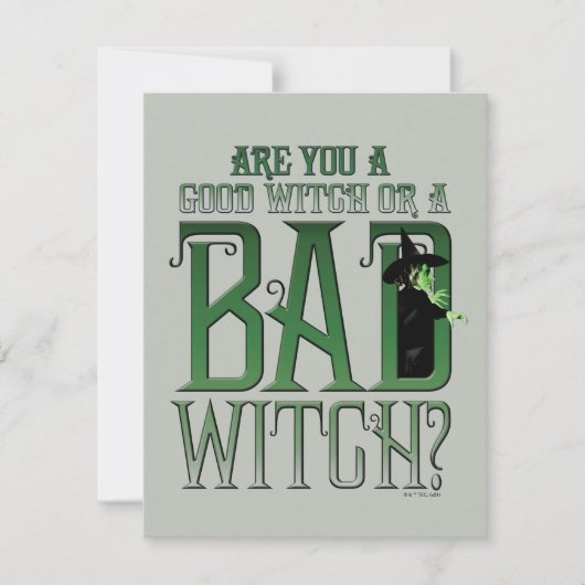 あなたは良い魔女か悪い魔女か? ノートカード (正面)