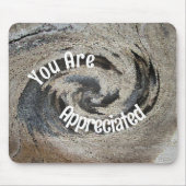 あなたは茶色のモザイク素朴従業員に感謝している マウスパッド (正面)