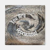 あなたは茶色のモザイク素朴従業員に感謝している マグネット (正面)