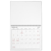 あなたは蜂の膝の大きなカレンダー(黄)です カレンダー (2月 2027)