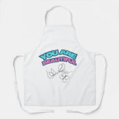 あなたは蝶の輪郭で美しいスタイル エプロン (正面)