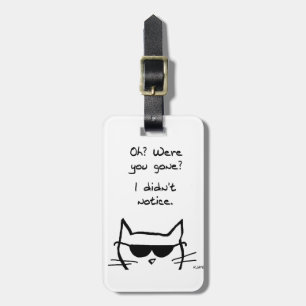 あなたは行った場合猫のふくれっ面を怒って下さい ラゲッジタグ