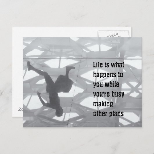 あなたは計画を立てる間に人生は起こる ポストカード (正面/裏面)