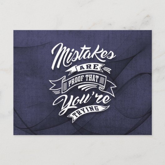 あなたは試行中 – 感動的引用文。 ポストカード (正面)