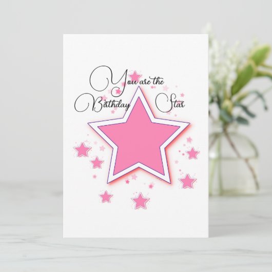 あなたは誕生日スター誕生日カード 招待状 (スタンド正面)