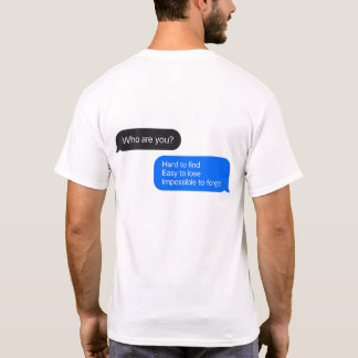 あなたは誰ですか テキストバブル メッセージ 引用Tシャツ Tシャツ