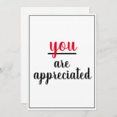 あなたは誰でも親切な身振りをしてくれてありがたい サンキューカード (正面/裏面)