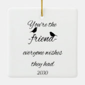 あなたは誰もが引用文を望んでいる セラミックオーナメント (裏面)