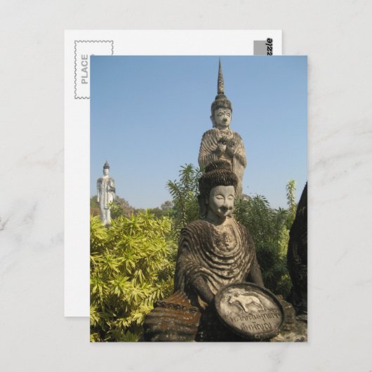 あなたは誰を崇拝しますか？ タイ、イサーン、ノンカイ ポストカード (正面/裏面)