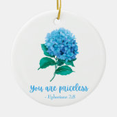 あなたは貴重なキリスト教信仰の聖なる書物、 経典フローラ セラミックオーナメント (正面)