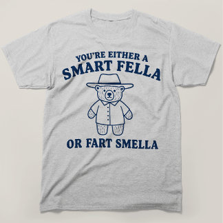 あなたは賢い男かオナラをかぐクマか Tシャツ