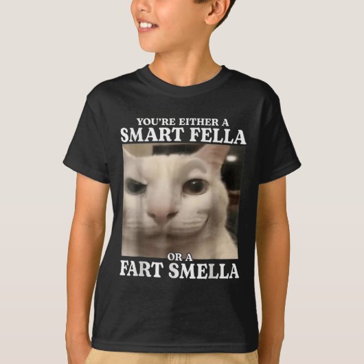 あなたは賢い男か屁の臭いを嗅ぎ分ける猫か F Tシャツ (正面)