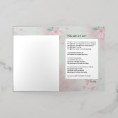 あなたは贈り物 - 自分を愛する 魂の詩 箔グリーティングカード (外側レイダウン)