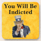 あなたは起訴される飲料用コースター コースター (正面)