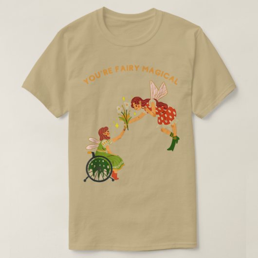 あなたは車いす妖精の魔法少女 Tシャツ (デザイン正面)