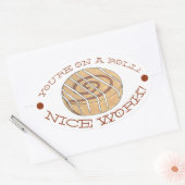 あなたは転がだ!ニースワーク先生シナモン転が 楕円形シール (封筒)