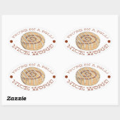 あなたは転がだ!ニースワーク先生シナモン転が 楕円形シール (シート)