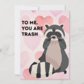 「あなたは輝く宝」アライグマおもしろいバレンタイン 招待状 (正面)