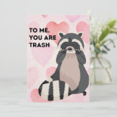 「あなたは輝く宝」アライグマおもしろいバレンタイン 招待状 (スタンド正面)