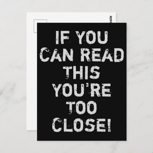 あなたは近すぎるアンチ – ソーシャル引用文はがき ポストカード (正面/裏面)