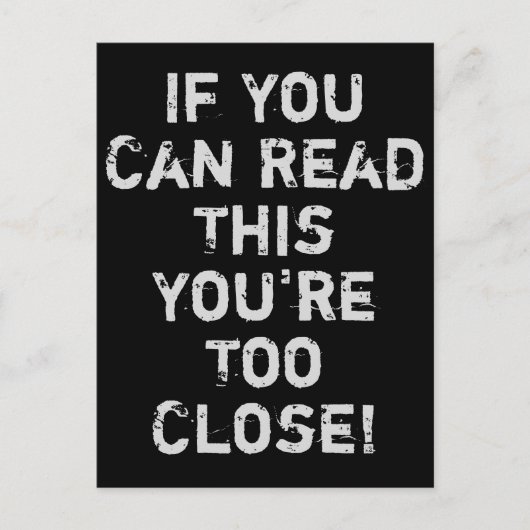 あなたは近すぎるアンチ – ソーシャル引用文はがき ポストカード (正面)