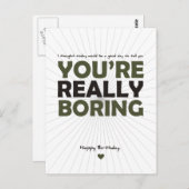 あなたは退屈だ ポストカード (正面/裏面)