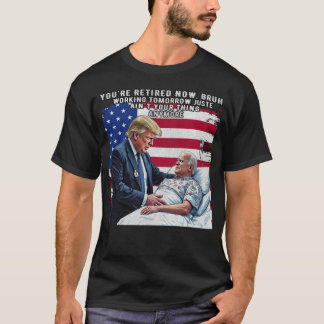 あなたは退職したレトロアメリカ国旗のおもしろいジョーク Tシャツ