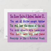 あなたは退職した先生もし... ポストカード (正面/裏面)