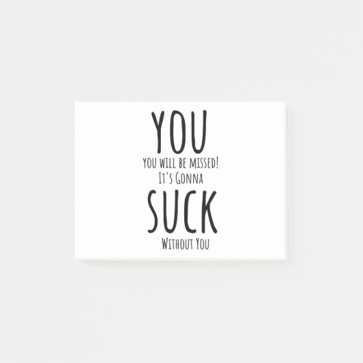 あなたは逃げ離れる ポストイット (正面)