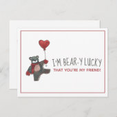 あなたは運が良い私の友人のクマ ポストカード (正面/裏面)