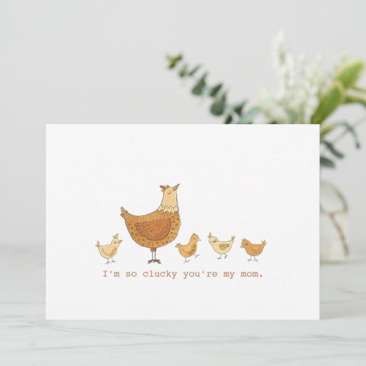 あなたは運が良い私の母の鶏と雛 カード (スタンド正面)