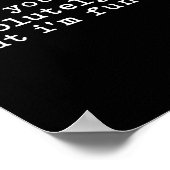 あなたは違いますが面白い サーカスティックな引用 ポスター (角)
